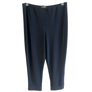 Sympli‎ Woman's Blue Elastic Waist Jersey Pull On Stretch Canada Pants Size 12